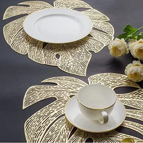 Sets de table décoratifs Monstera ajourés antidérapants pour salle à manger