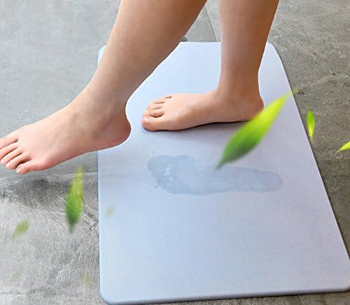 Home Cal Non-Slip Diatomaceous Earth Absorbent Fast Drying Shower Mat Door Mat Bathroom Floor Carpet,Bath mat(Sky Blue,23.62" Wx15.35 H)