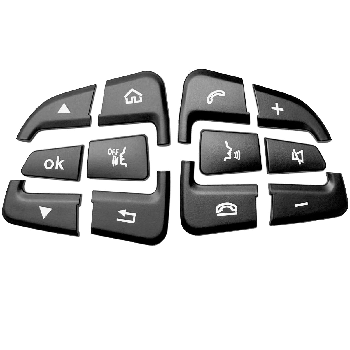 Angelguoguo Car Steering Wheel Button Switch Trim Cover Sticker Fit for Mercedes Benz C GLC V Class W205 X253 W447-image-4