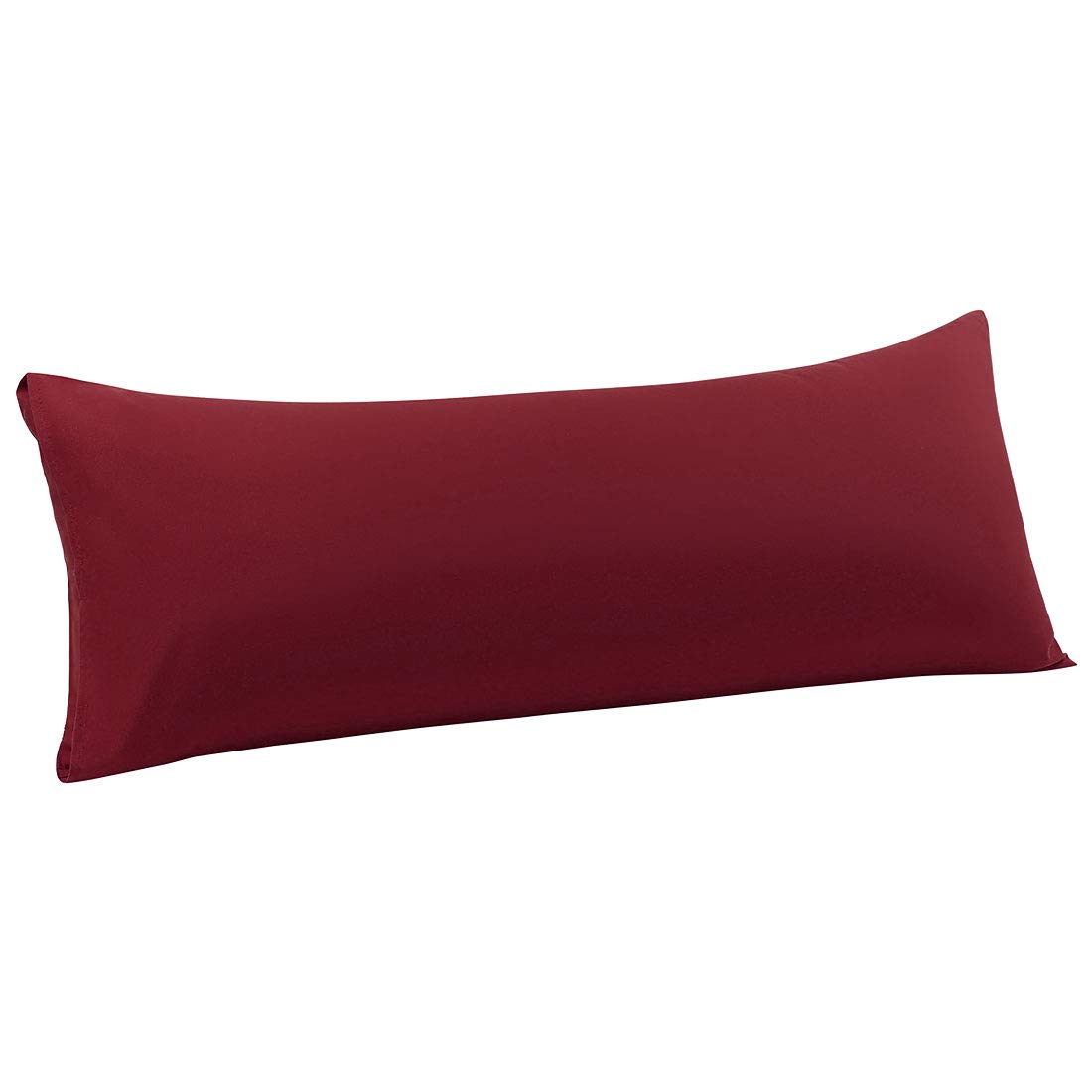 Housse de traversin bordeaux 50x121 pour oreiller de corps de chambre