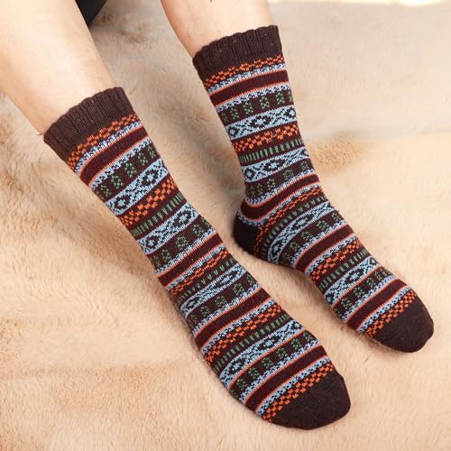 Jeasona 5 Paar Wollsocken Herren 43-46 – Warme Wintersocken – Bild 7