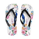 Sommer Flip Flops Vintage Pfau Blumen Frauen Tanga Sandalen Strand Hausschuhe Slides, Color526, Large X-Large