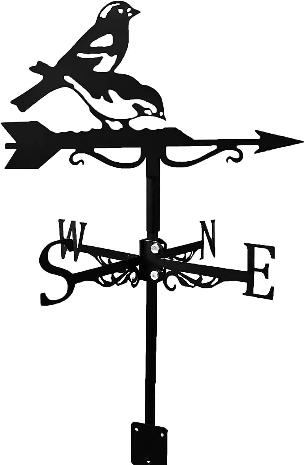 Klonwg Sparrows Weathervane Stainless Steel Outdoor Ornament Weather Vane For Garden Garage Dome Barn Decoration