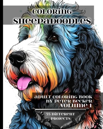 Coloring Sheepadoodle: Adult Coloring Book: Stress Relieving Mandalas, Patterns, and Designs Volume 1