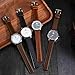 BISONSTRAP Leather Watch Straps, Classic Oil Waxed Leather, Quick Release Replacement Band for Men and Women, 18mm, Dark Brown/Silver Buckle