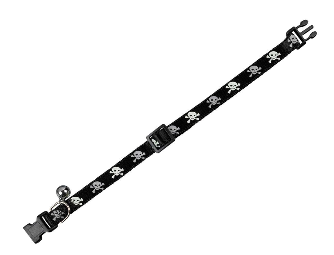 Nobby Skulls Cat Collar, Black