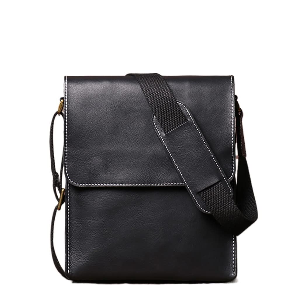 Sac à bandoulière en cuir véritable for homme chic et classique vintage