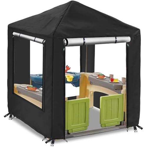 Playhouse Cover, Kids Playhouse Cover for Outdoor Waterproof,Suitable for Step2 Kids Playhouses and Playhouses of The Same Size as Other Brands Kids Playhouses （ 49.5“ W x 49.5” D x 60.2” H）