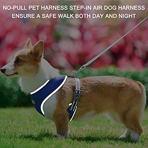 Festnight Arnês para cães Arnês para animais de estimação sem puxar Arrasto para cães com ar, malha