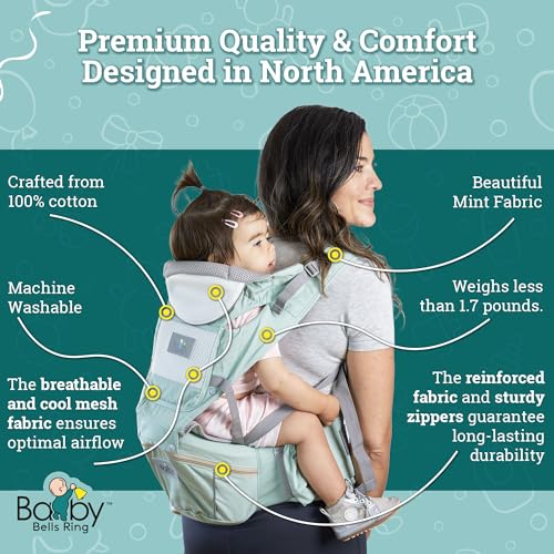 Baby Bells Ring Baby Carrier - 6-In-1 Multifunctional Baby Hip Carrier Bag thumb #3