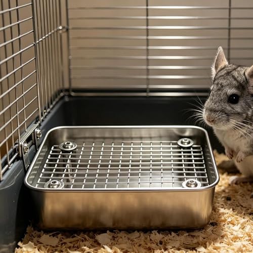 Plateau à grille chinchilla acier inoxydable durable S - 5
