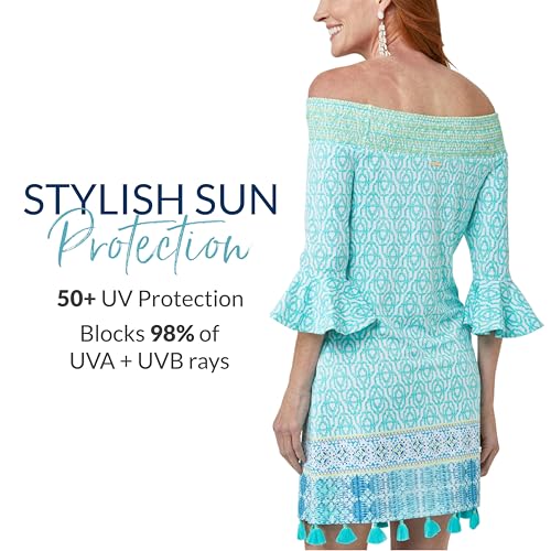 Cabana Life Off-The-Shoulder Women’s Sundress, UPF 50+, Sun Protective Cover-Up, Nylon/Spandex3