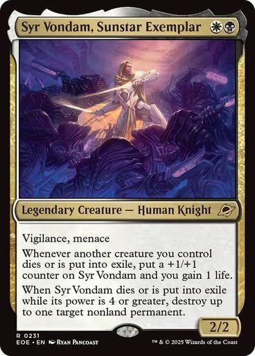 Syr Vondam, Sunstar Exemplar MTG