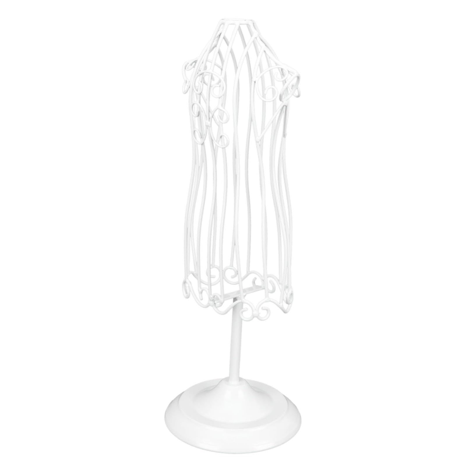 Présentoir à vêtements pour chiot en métal blanc support vêtements chien