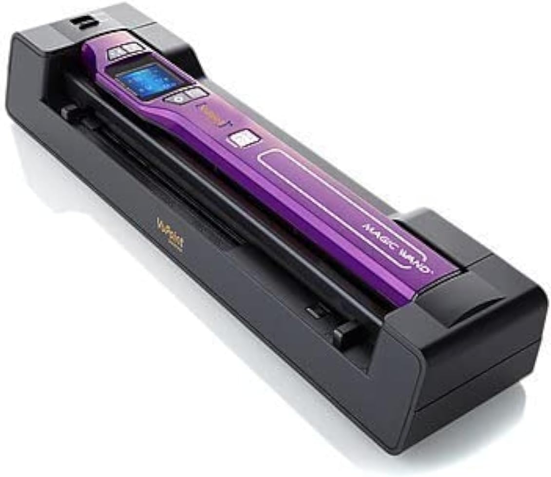 Magic Wand Document/Photo 2-in-1 Portable Scanner & Auto-Feed Dock, 1.5 Preview LCD with 1200 DPI, Rechargeable Battery (PDSDK-ST470PU-VP) Magic Wand Document/Photo 2-in-1 Portable Scanner & Auto-Feed Dock, 1.5 Preview LCD with 1200 DPI, Rechargeable Battery (PDSDK-ST470PU-VP)