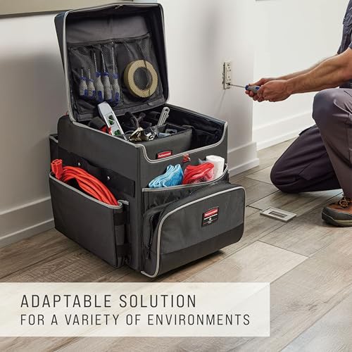 Rubbermaid Commercial Products Executive Quick Carts, Mobile/Travel Office Cart, Large, Dark Gray, for Housekeeper/Sales Rep/Medical Professionals/Home Healthcare/Teachers by Rubbermaid Commercial Products - Image 5