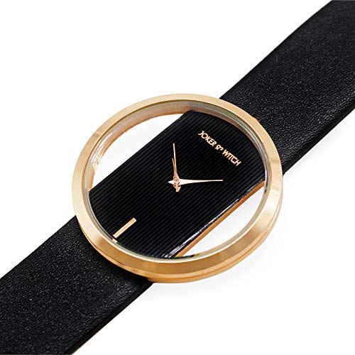 Image of Joker & Witch Faux Leather Minimal Transparent Dial Pu Analogue Watch For Women