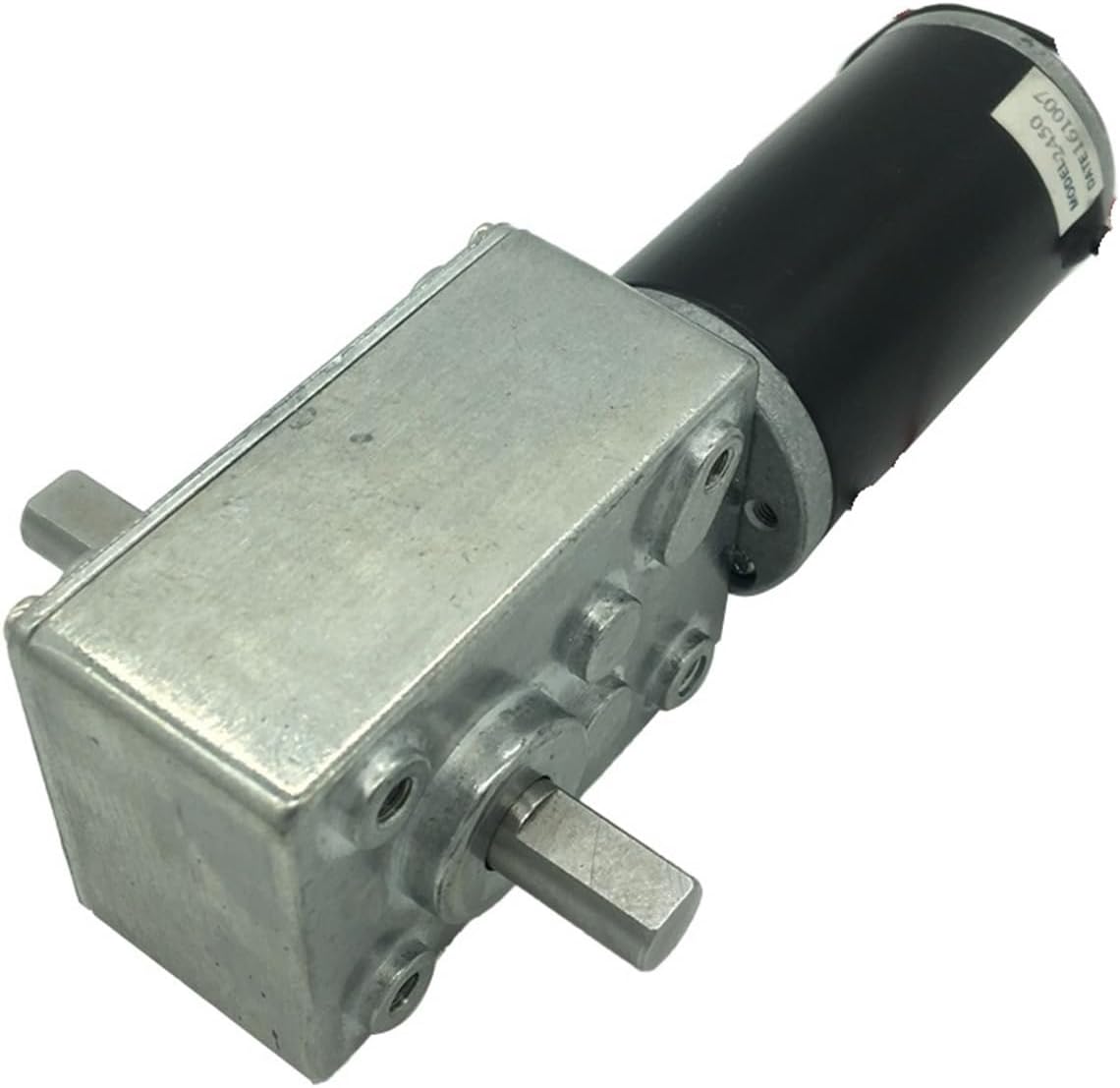 A58SW31ZYS Worm Gear Motor 12V High Torque Double Shaft 24V Mini Motor Reducer Reversible Advertise Board Customized(Package A,12V 27rpm)