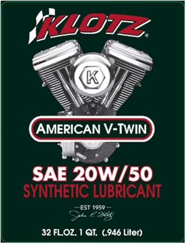 Miniatura 2 de Klotz Kit de cambio de aceite de motor sintético de 4 cuartos de galón 20W50 para Evolution Sportster 1986-2022 - Kit premium
