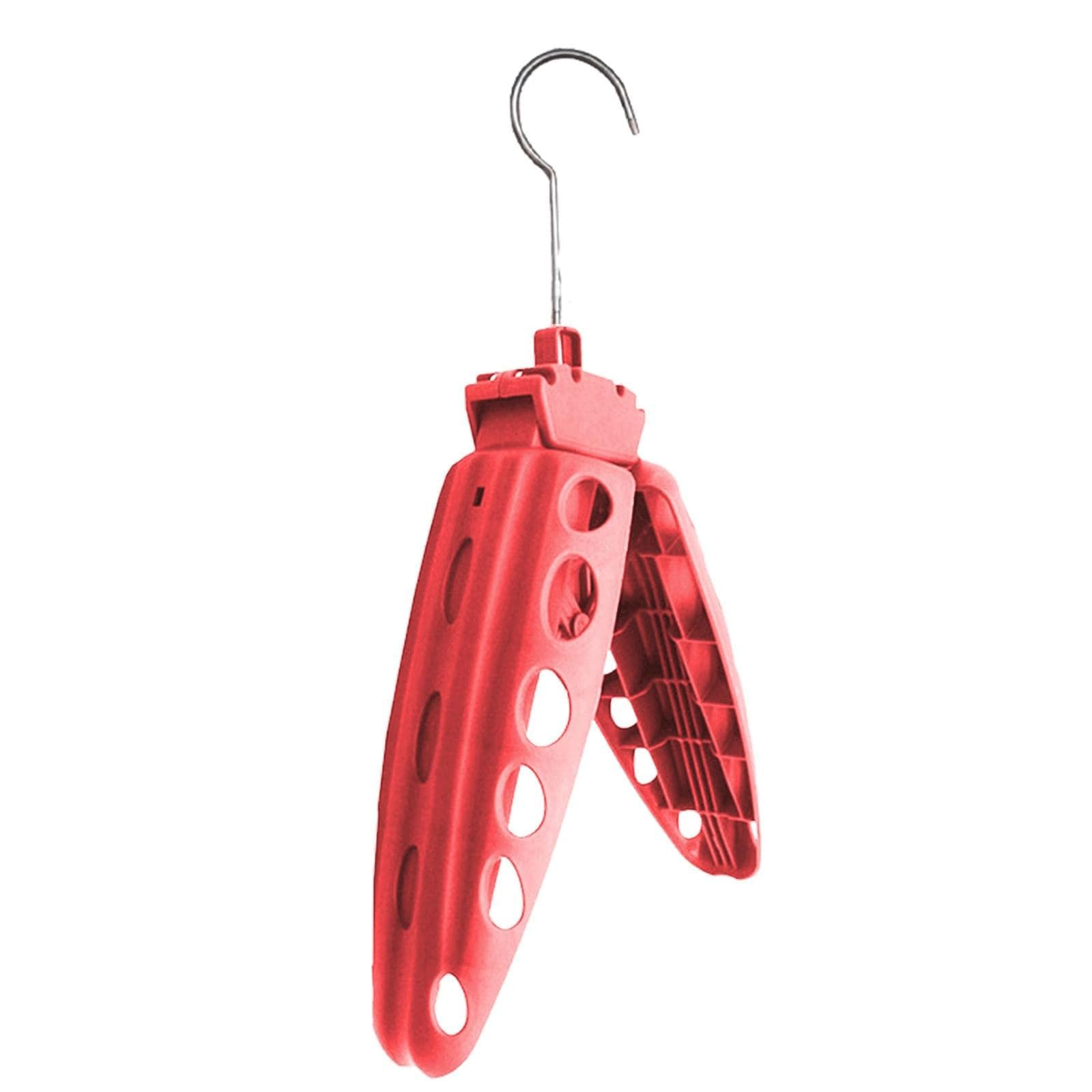 Perchas, Percha Neopreno ABS Calado Plegable Multicolor(Red)