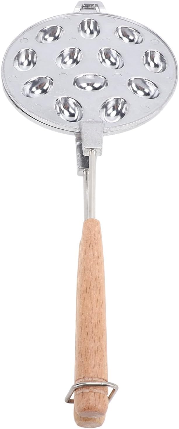 banapoy banapoy Walnut Cookie Maker, 12 Holes Nuts Oreshki, Non Stick Walnut Oreshki Maker Oreshek Cake, Nut Cookies Shaped Pan, for Baking, Pastry Waffle (Silver) (Silver)
