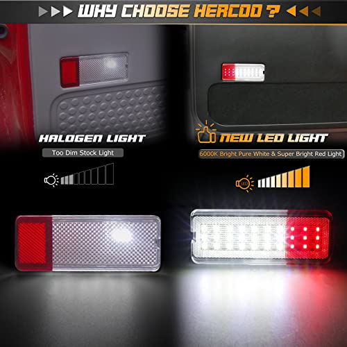 Lámparas LED para puertas interiores blanco y rojo pack 2 miniatura 2