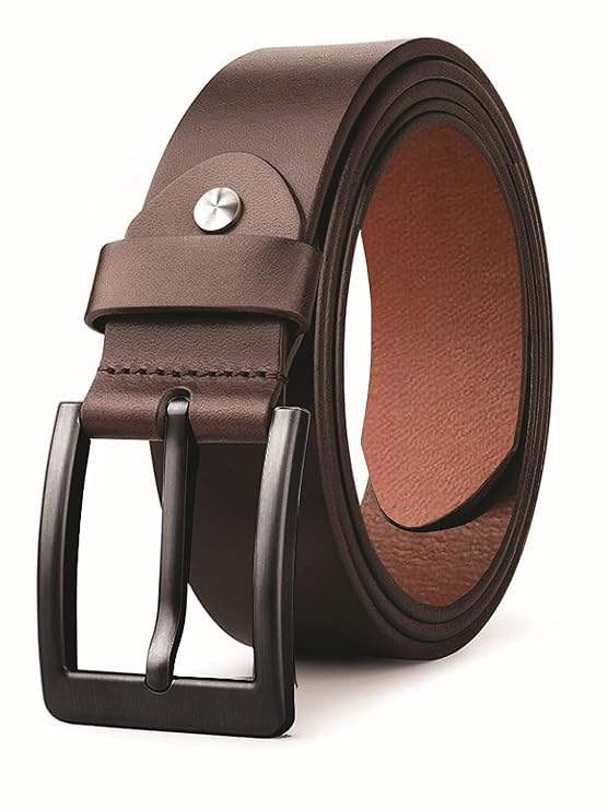 Men’s Genuine Leather Belt | Full Grain | Adjustable Fit | Durable Buckle | Formal & Casual Wear | Fit on up to 38 Inches Waist size-image-47