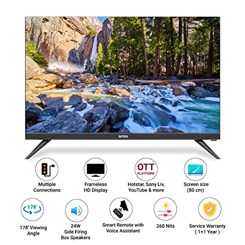 Image of Intex 80 cm (32 inches) HD Ready Smart LED TV Smart LED-SHF3291 (Black)