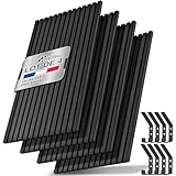 TRESKO Lot de 4 panneaux acoustiques en bois - 120 x 60 cm - Avec 8 crochets à vêtements -...