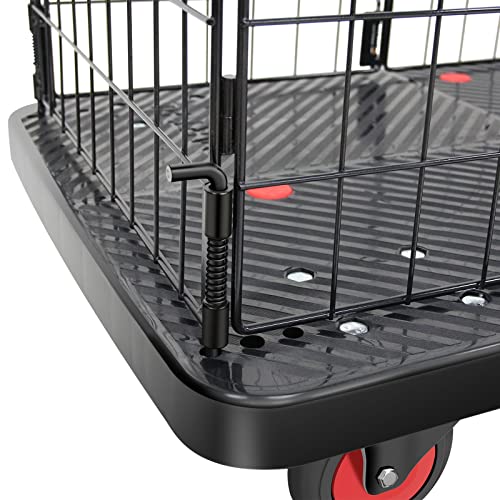 Carretilla plegable tipo plataforma con jaula removible miniatura 4
