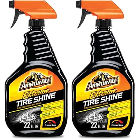 Armor All Car Tire Shine, One-Step Tire Shine Spray for Precise, Even Shine and Minimal Overspray - 2 Count Cover