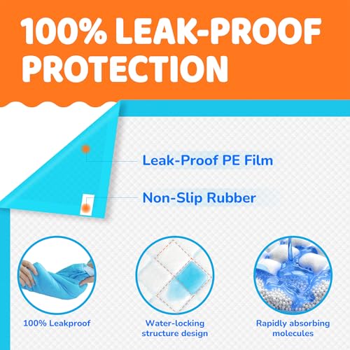 Image of 100 Count Puppy Pads Extra Large 28 inchx34 inch, Super Absorbent Pee Pads for Dogs, Leak-Proof & Quick-Dry, Disposable Wee Wee Pads for Dogs