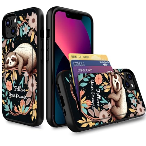 Étui portefeuille iPhone 15 antichoc bébé paresseux idéal pour vos sorties