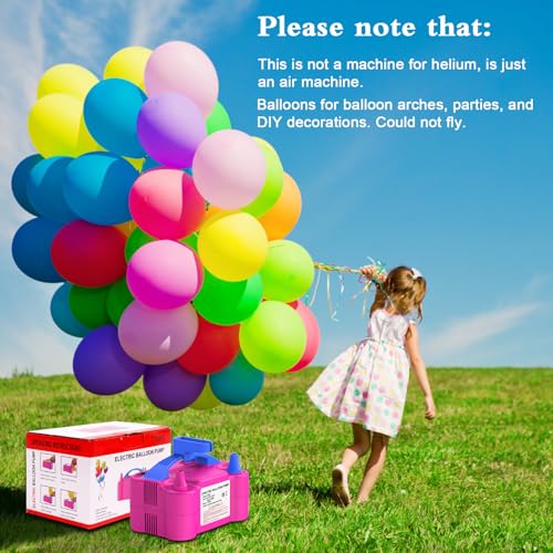Image of IDAODAN Electric Balloon Pump, Portable Electric Balloon Blower Machine Inflator Air Pump for Party Decorations