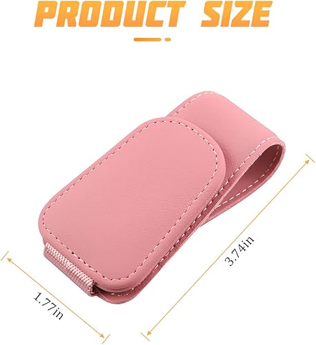 Miniatura 2 de AICEL Soportes para lentes de sol para visera solar de automóvil soporte de cuero para gafas soporte magnético para gafas y clip para tarjeta de