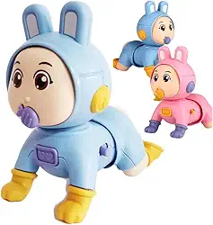 Bonecas Bebés Engatinhantes, Cantam e Tocam Música, Azul e Rosa