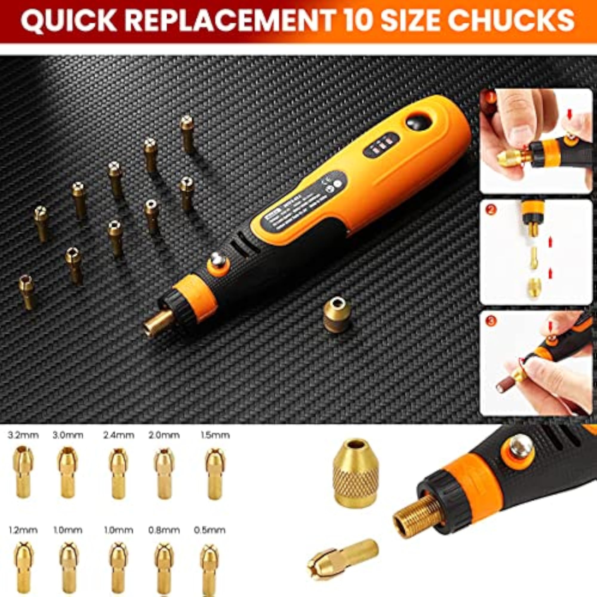 45pcs Mini Cordless Drill Machine, USB Rechargeable