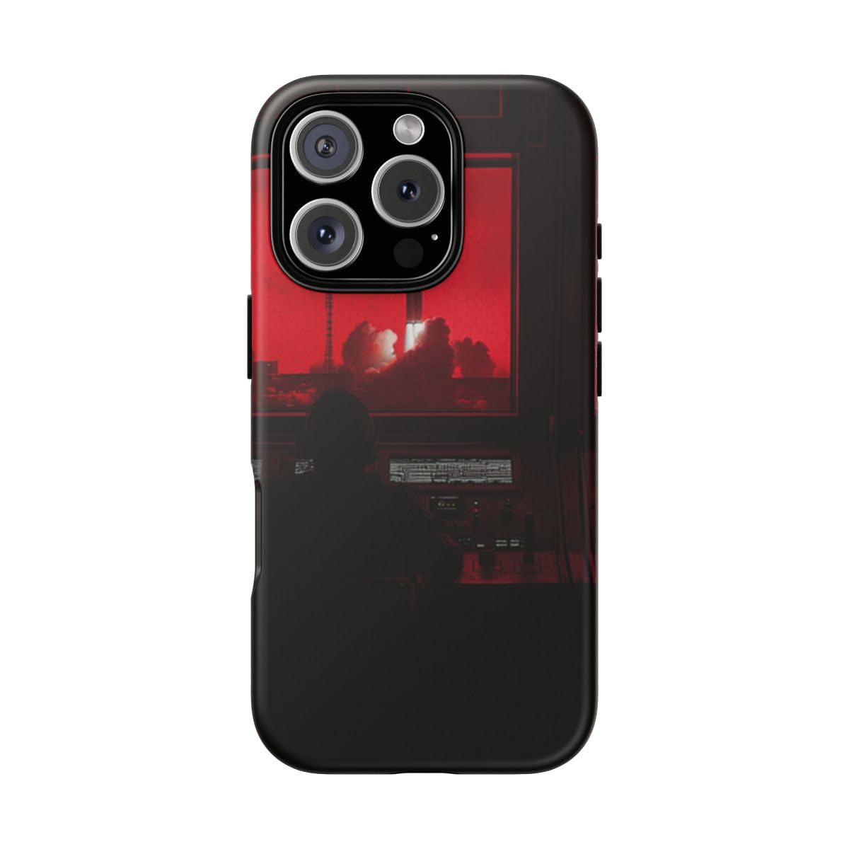 Coque iPhone 16 Pro Rocket Launch Control Room rigide rouge - 5