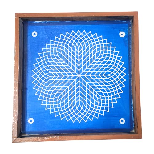 Best Navratri Home Decoration Items (2026) 56 Anciently Sahasradala Padma Rangoli Stencil Wooden, Rangoli Sacha...