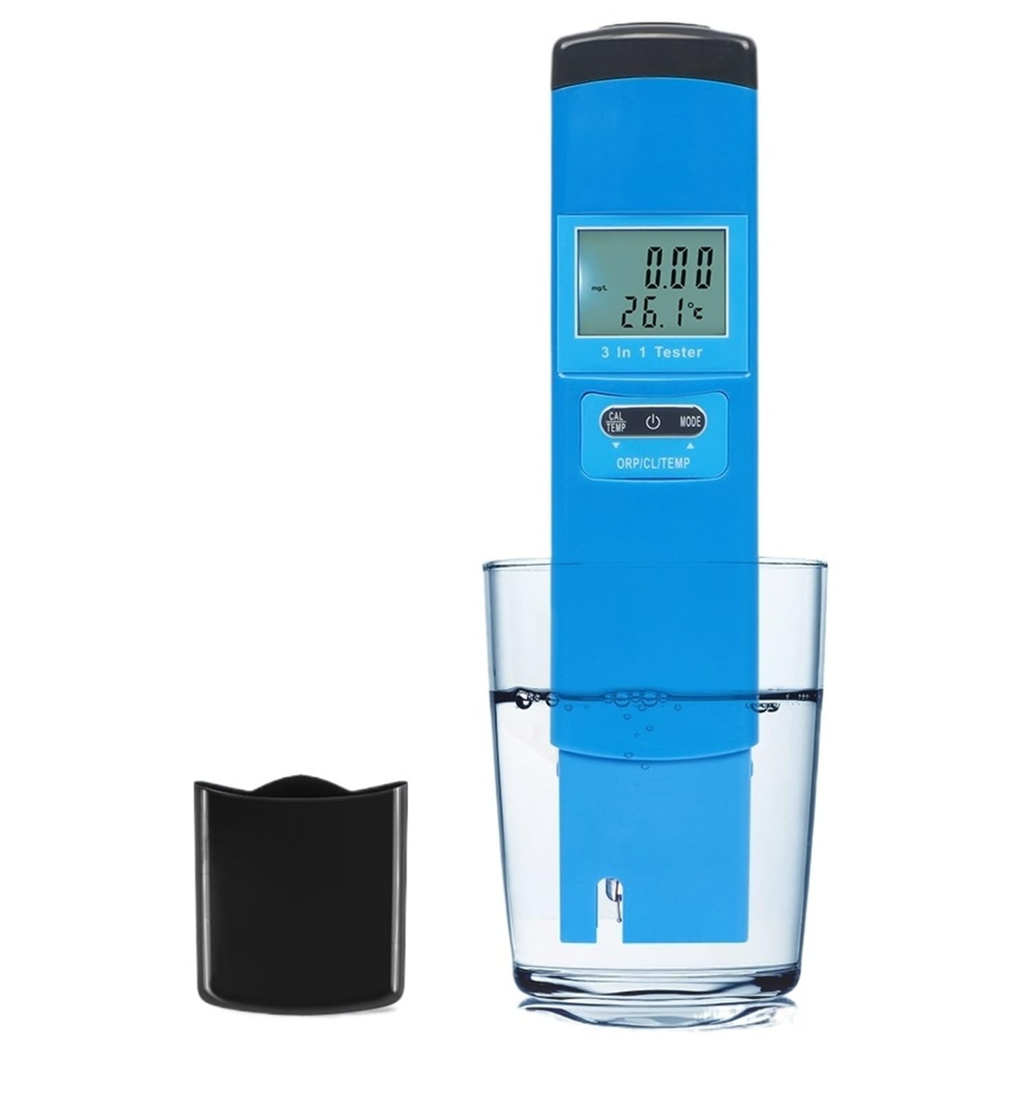 Digital pH Meter, 3 in 1 Digital Cl2 ORP Temp H2 Meter Chlorine Test Dissolved Hydrogen Water Tester for Aquarium Drinking Water Hydroponics Pool