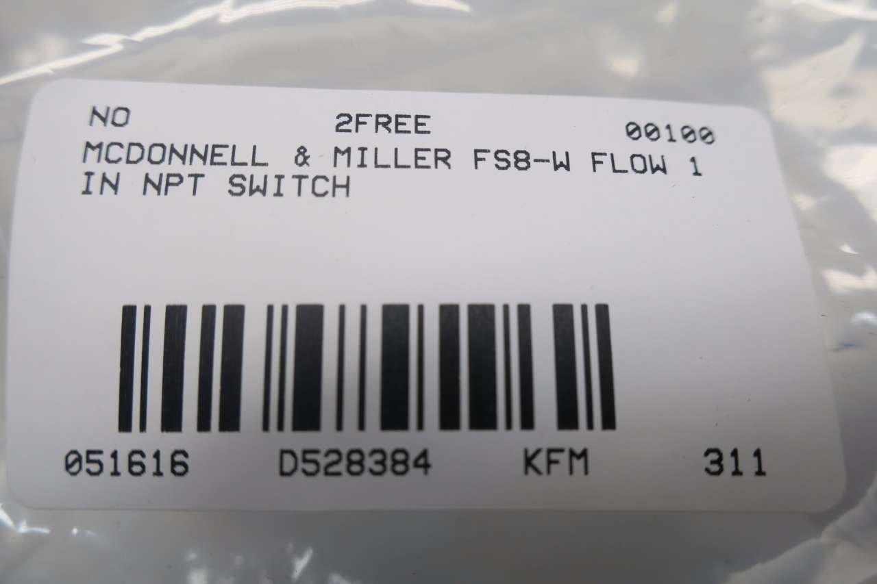 NEW MCDONNELL & MILLER FS8-W FLOW SWITCH 1 IN NPT D528384