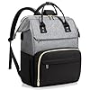 Lovevook Laptop Backpack For Women 17 Inch Waterproof Travel Backpack Pursework Nurse Bag With Usb Portcasual Business Computer Backpacks For Personal Item Carry On Black Grey