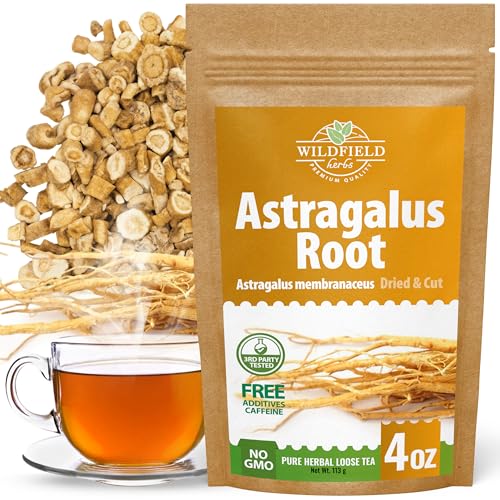 Image of WILDFIELD HERBS 4 oz. Astragalus Root Herbal Tea - 113g Dried Astragalus Root Tea Huang Qi Raiz de Astragalo