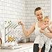 GoMaihe Baby Bottle Drying Rack: Space Saving Vertical Bottle Dryer Holder - Baby Accessories Storage Stand Organize Brushes Pacifiers on Countertop - BPA-Free - Beige