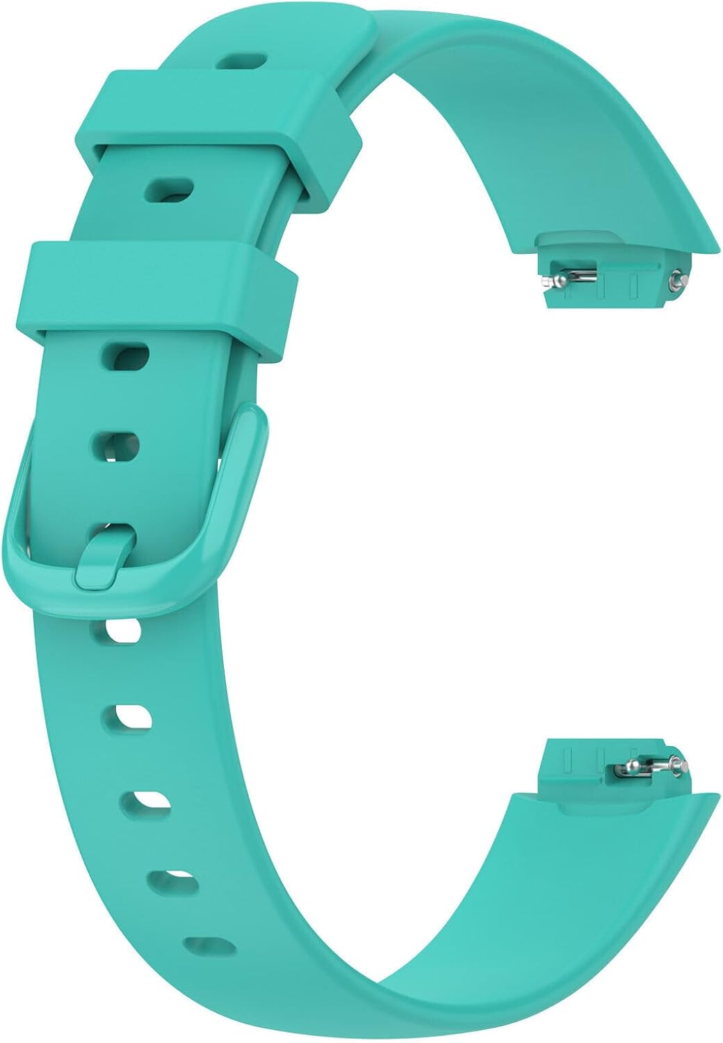 for Fitbit Inspire 3 Bands Women Men, Soft Silicone Adjustable Wristband Replacement Sport Straps Compatible with Fitbit Inspire 3 Fitness Tracker (Teal, Small) image 2