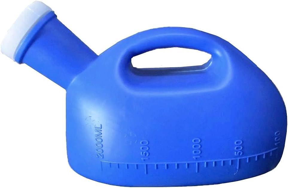2000ML Male Urinal YUMSUM Portable Mens Potty Pee Bottle Collector Travel Toliet (Blue)