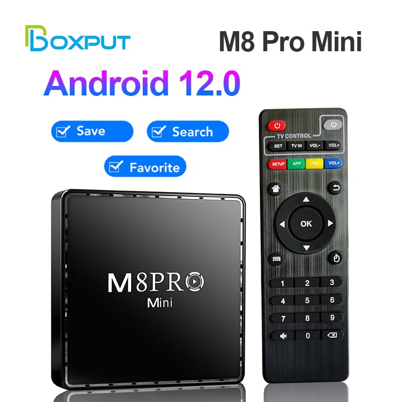BOXPUT M8 Pro Mini console and remote control