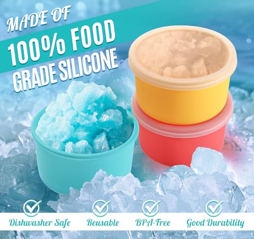 Molde de silicona para hielo raspado con tapa, pack de 3 miniatura 3