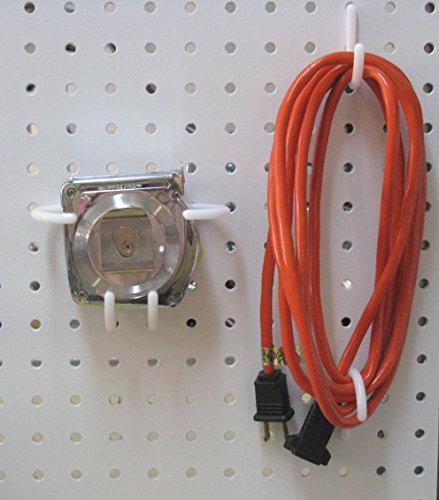 Functionaire; FH4-3; Locking Pegboard Hooks, Shape 4 - Orange; Bulk 25 Hooks