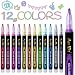 Aen Art 12 Colors Outline Shimmer Markers, Glitter Metallic Pens Drawing Art Supplies, Gift Trendy Stuff for Kids Girls Ages 4, 6, 8, 10, 12 Year Old